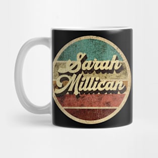 Tanatoraja, circle retro faded Sarah Millican Mug